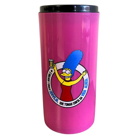 Porta Lata Fina Slim Ml Suporte Cerveja T Rmico Marge Simpson