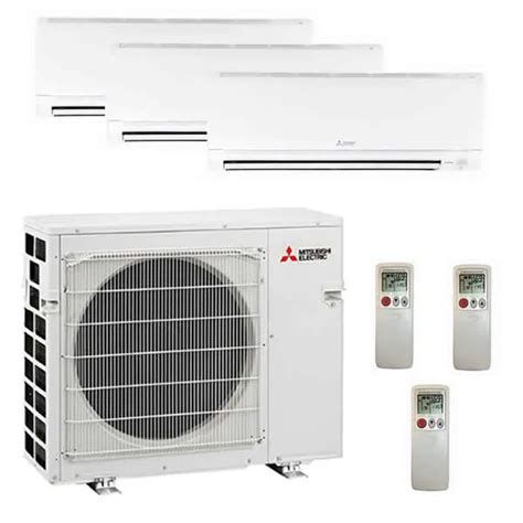 Mitsubishi 42 000 Btu 3 Zone Wall Mounted Ductless Mini Split Heat Pum