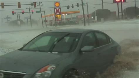 Hail Pounds Oklahoma City As Severe Storms Move Across Region