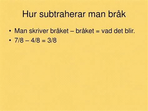 PPT En fråga per elev bråk PowerPoint Presentation free download