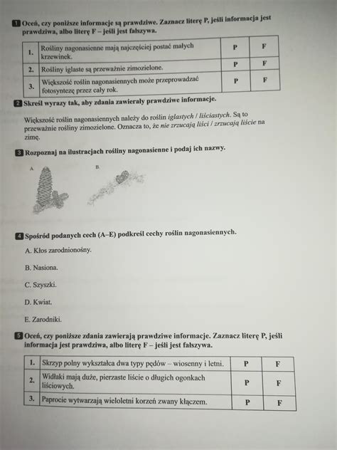 Bardzo Prosz O Zrobienie Zadania Z Biologii Zadanie W Za Czniku