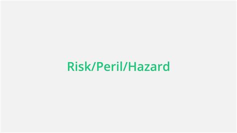 Insurance Basics What Is Risk Peril And Hazard Youtube