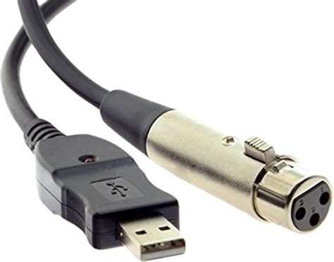 System S Câble adaptateur microphone USB A mâle vers XLR 3 broches