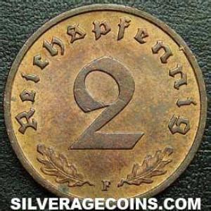 F German Third Reich Bronze Reichspfennig Silver Age Coins