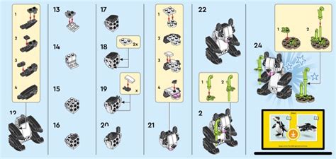 Lego Instructions For Set 30641 Panda Bear Creator 3 In 1