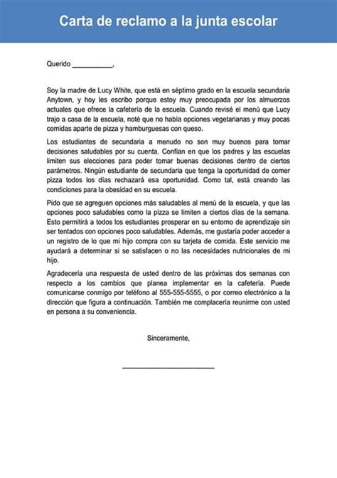 Introducir 97 Imagen Modelo De Carta De Queja Para Un Colegio