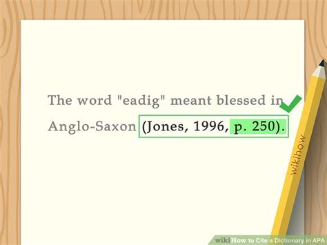 4 Ways To Cite A Dictionary In Apa Wikihow