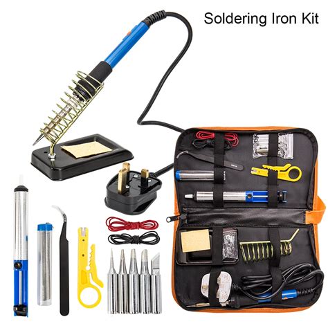 220V 60W Adjustable Temperature Electric Soldering Iron Set Welding