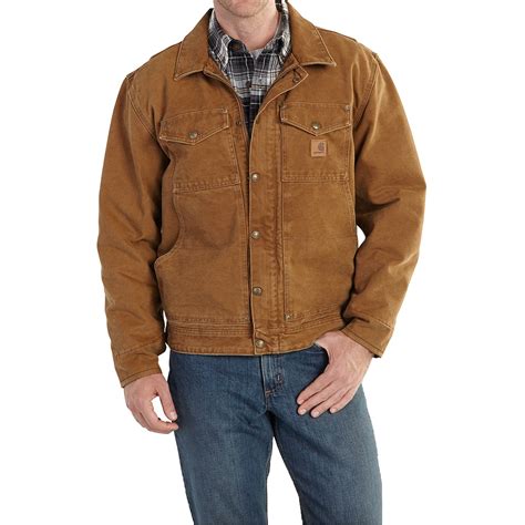 Carhartt Berwick Sandstone Duck Jacket For Big And Tall Men