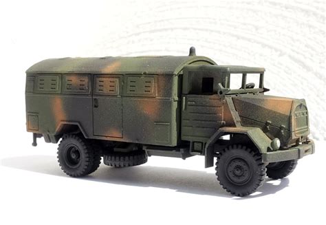 MAN Hauber LKW mit Servicemodul Militär Armee Army 1 87 Comprare su