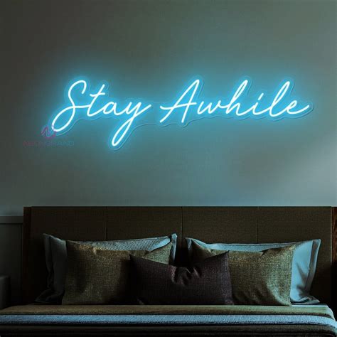stay awhile sign stay awhile neon sign wedding neon signs bedroom