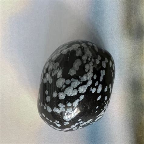 Obsidienne flocon ou neige grande pierre roulée Mexique 5cm La