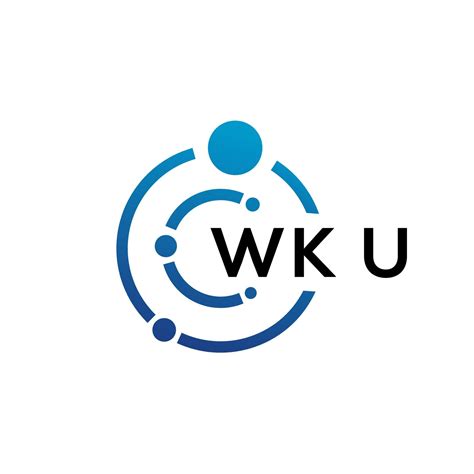 WKU letter technology logo design on white background. WKU creative ...