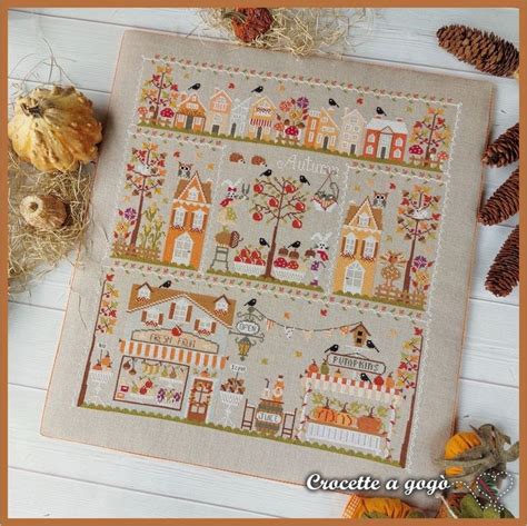 Crocette A Gogo Autumn In The City Counted Cross Stitch Pattern Seasons