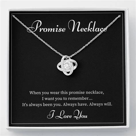 Promise Necklace For Girlfriend Promise Necklace For Her Etsy