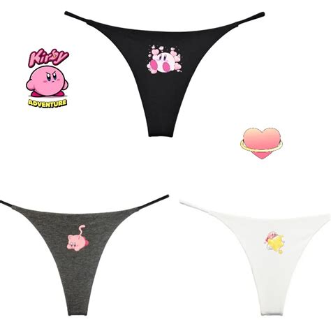 Japanese Kirby Anime Girls Sexy Cartoon Panties Low Rise Double Layer Bikini Women S Panties