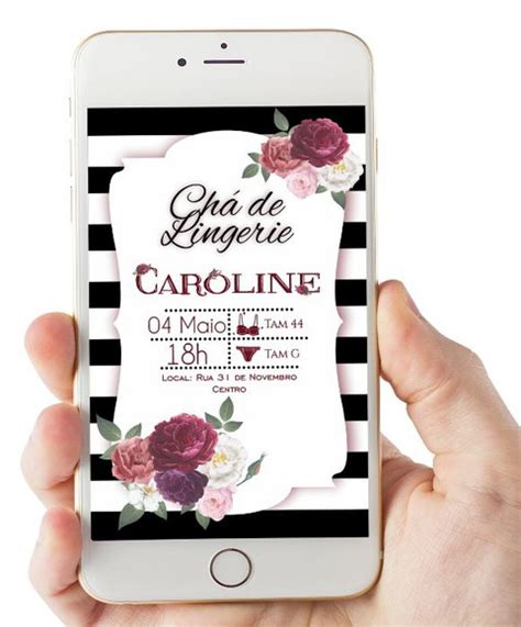 Convite Digital Chá de Lingerie Elo Produtos Especiais