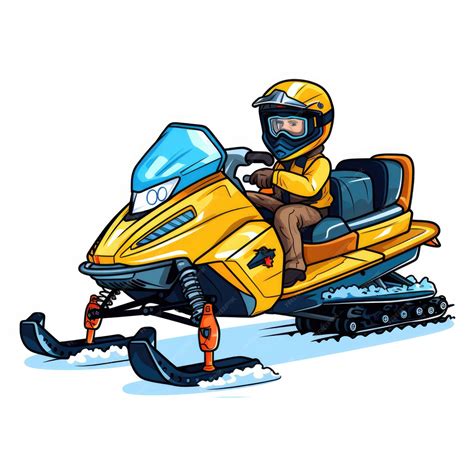 Premium Ai Image Drawing Of Snowmobile On White Background
