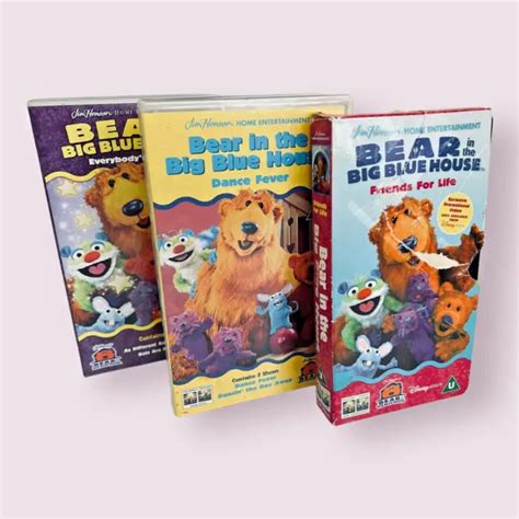 Bear In The Big Blue House Vhs Video Bundle X 3 Dance Fever Everybodys