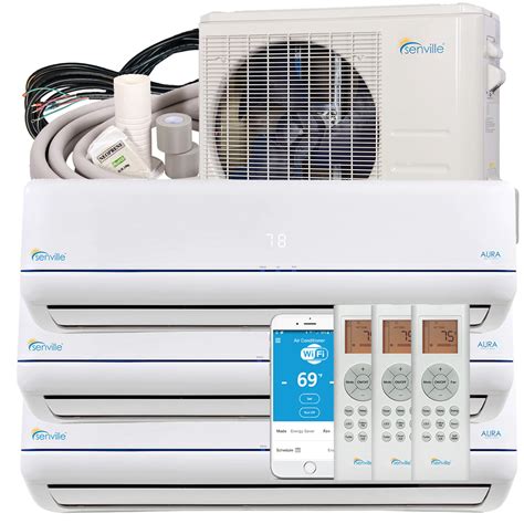 Btu Tri Zone Mini Split Air Conditioner Heat Pump Sena Hf T