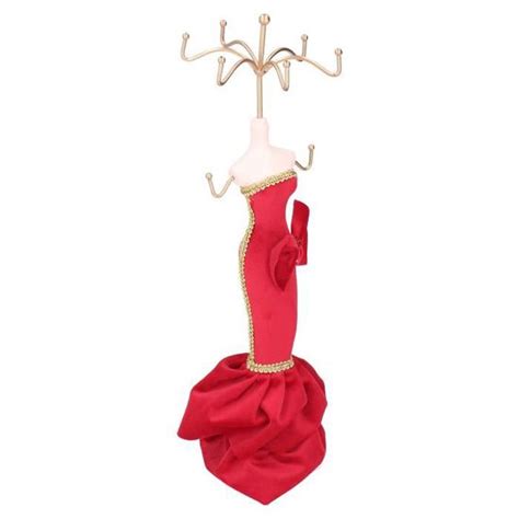 Zerodis Pr Sentoir Bijoux Pour Mannequins Habill S Robe Rouge Bijoux