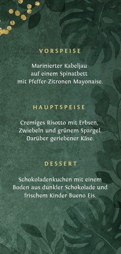 Weihnachtsmenü botanisch mit Konfetti und Send a Smile