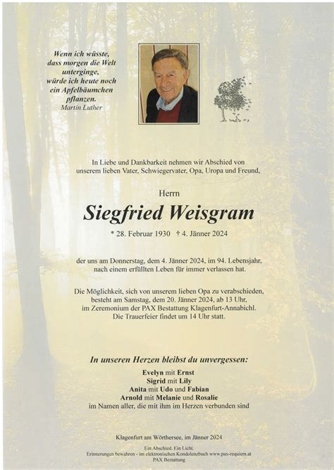 Parte F R Siegfried Weisgram Pax Requiem