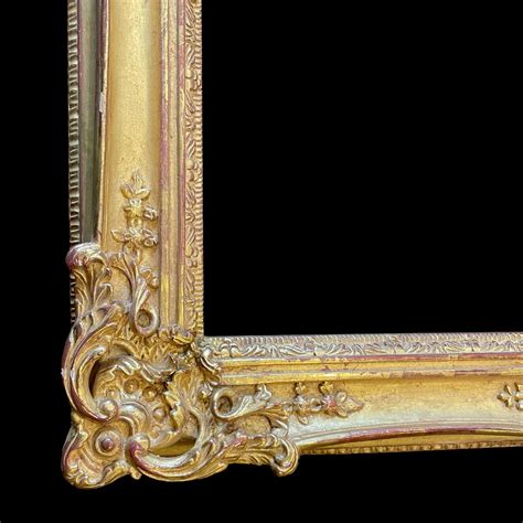 24" x 30" Antique Hand Carved Gold Picture Frame