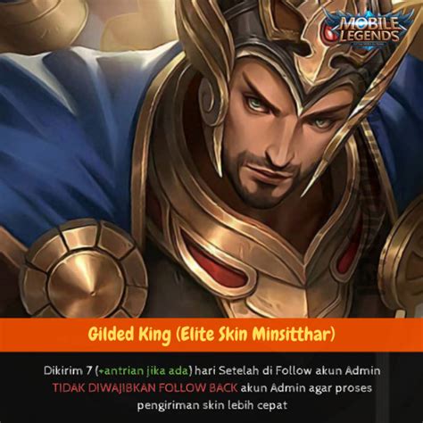 Beli Skin Gilded King Elite Skin Minsitthar Mobile Legends Terlengkap