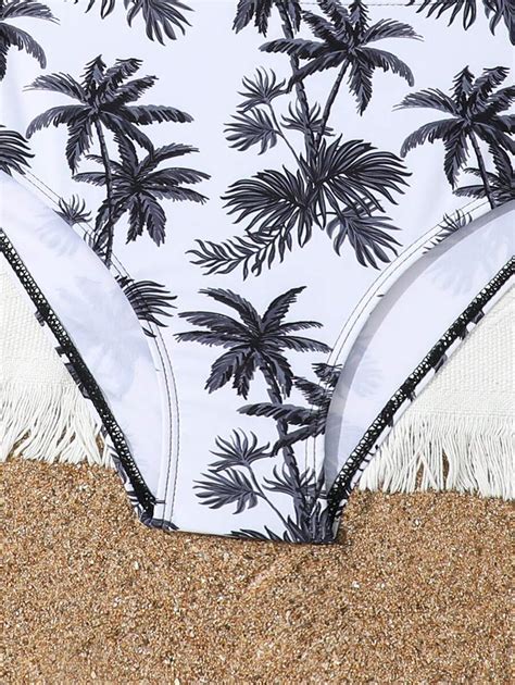 Tween Girl Camisole Bikini With Random Floral Print And Ruffled Edges No Need To Lock The Edge