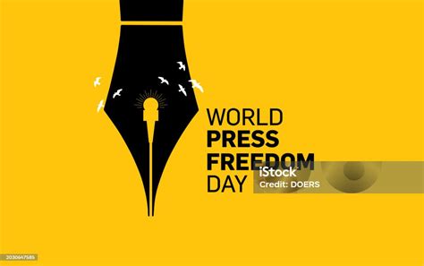 World Press Freedom Day Concept Vector Illustration Stock Illustration