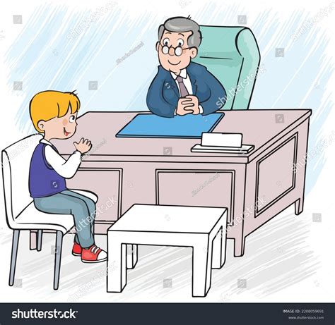 Student Talking School Principal Stock Vector (Royalty Free) 2208059691 ...