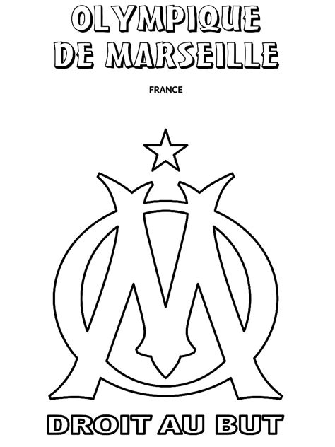 Coloriage Image de Olympique de Marseille télécharger et imprimer