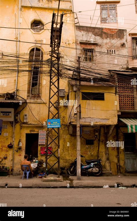 Electric Cables Hanoi Vietnam Stock Photo Alamy