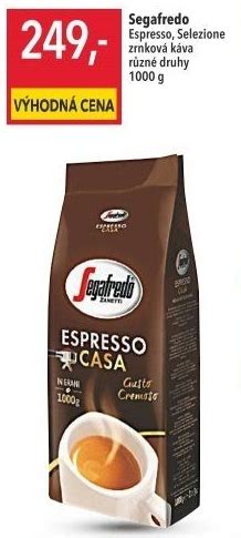 Zrnková káva Espresso Casa Segafredo v akci Globus od 14 3 2019