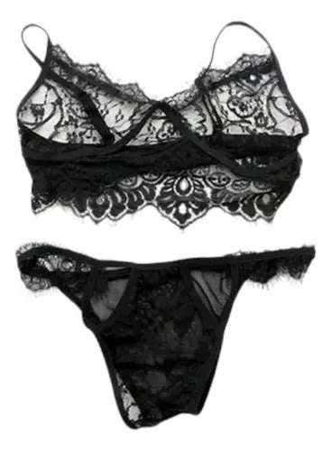 Conjunto Lenceria Babydoll Romantica Brasier bikini Cuotas sin interés
