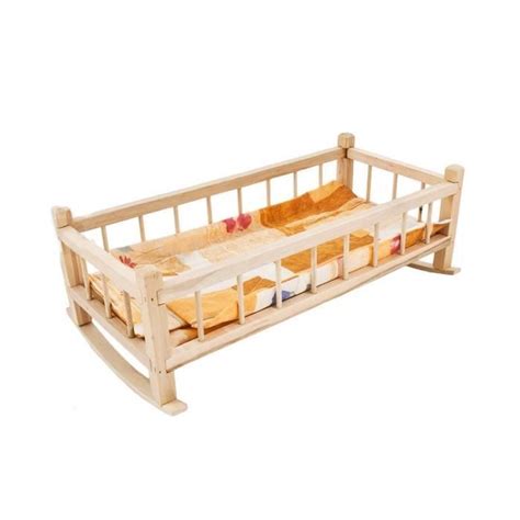 Lit à bascule en bois pour poupée jouet enfant poupon Cdiscount Jeux