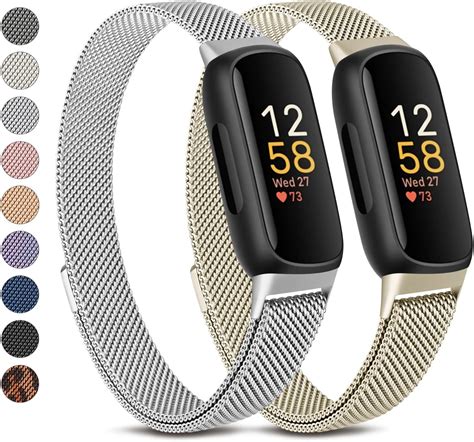 Vanjua Pack Metal Band For Fitbit Inspire Bands Women Men