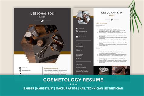 Barber Resume Template Graphic By Stanin Studio · Creative Fabrica