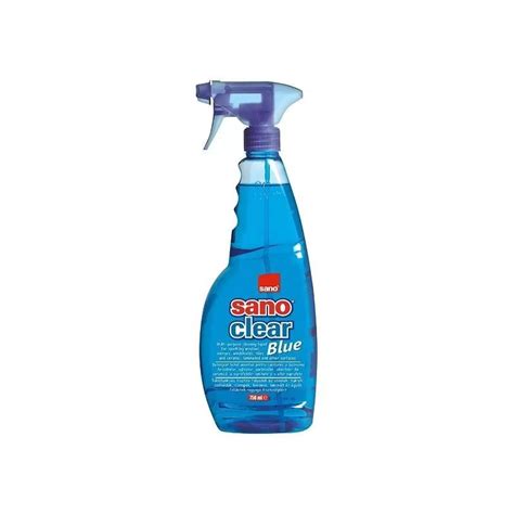 Sano Clear Detergent De Geamuri Cu Pulverizator 750ml Blue