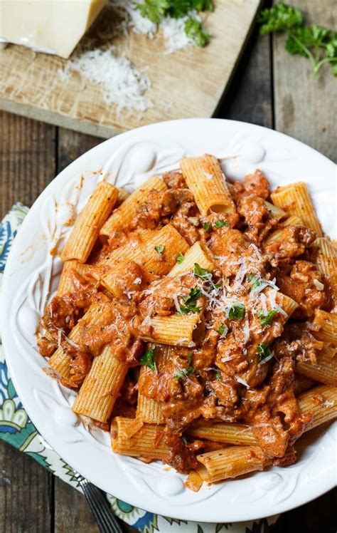 Italian Sausage Rigatoni With Spicy Cream Sauce Spicy Southern Kitchen