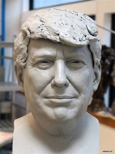 Modeled Sculpture In Wax Donald Trump By Saint Chaffray 21