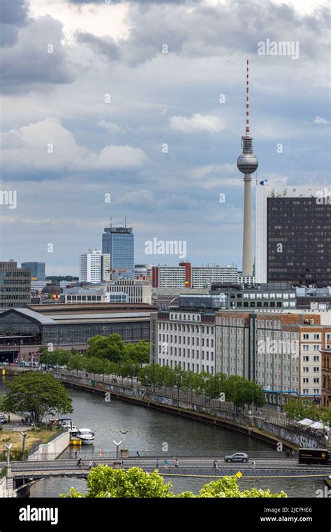 Elevated View Over Berlin From The Reichstag Building Rooftop Berlin