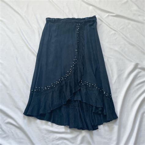 S Y K Grunge Blue Fairycore Maxi Skirt Vintage Depop