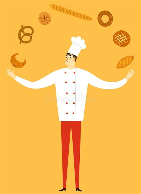 Chef Migty Tir Par La Main Avec Le Logo Illustration Stock