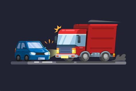 Truck Hitting Car Car Accident Scene Graphic By Aryohadi · Creative
