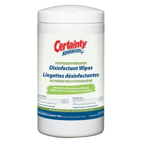 Advanced Hydrogen Peroxide Disinfectant Wipes 160 Count Certainty