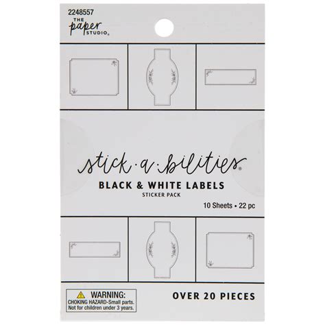 Black And White Label Stickers Hobby Lobby 2248557