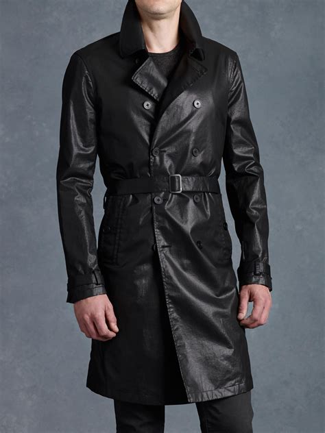 Mens Leather Trench Coat Faux Fur Collar At Joseph Florence Blog