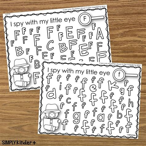 Letter F I Spy Activities Simply Kinder Plus